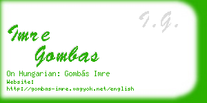 imre gombas business card